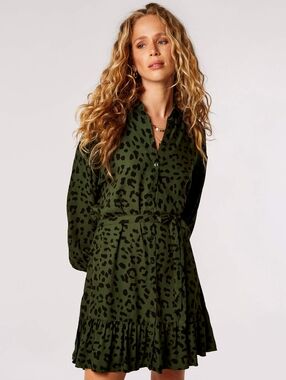 Leopard Print Shirtdress